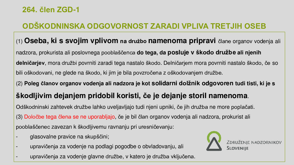 Protokol za ravnanje članov nadzornih svetov ob izvajanju političnih in drugih pritiskov ter neetičnem vplivanju na neodvisno odločanje