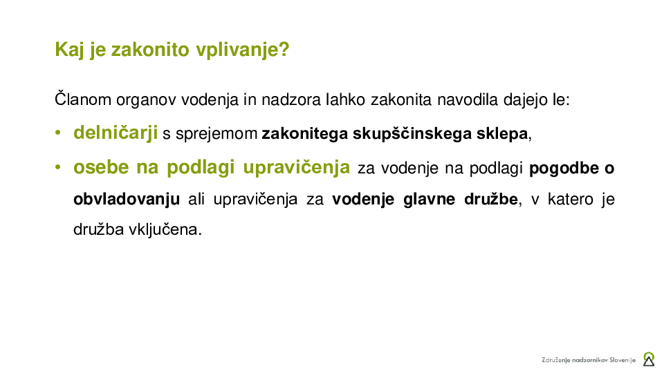 Protokol za ravnanje članov nadzornih svetov ob izvajanju političnih in drugih pritiskov ter neetičnem vplivanju na neodvisno odločanje