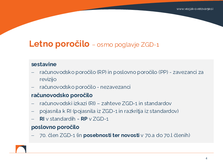 Sprejem letnega poročila - Poslovno poročilo