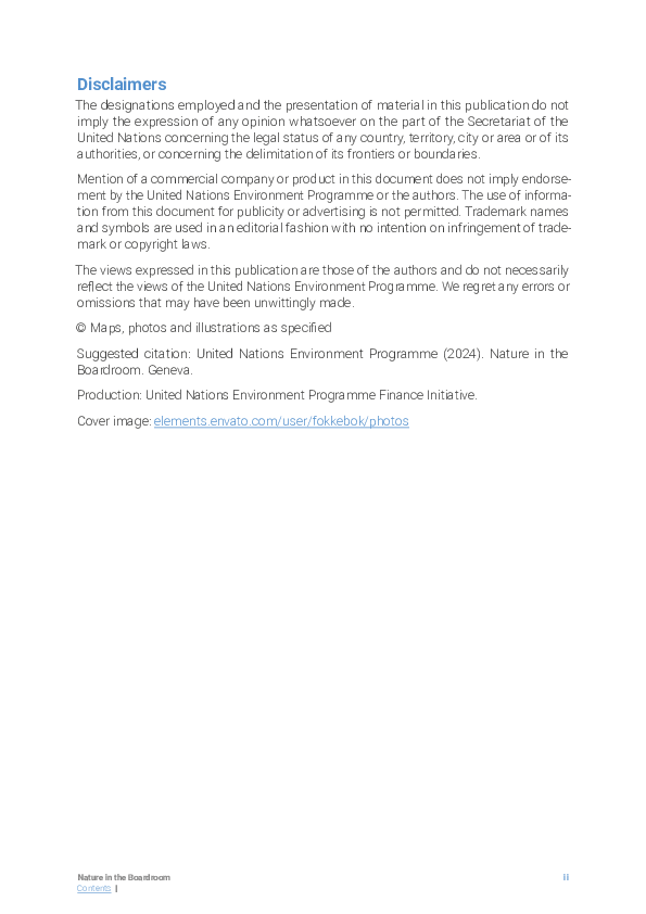 Nature in the Boardroom - Guidance for boards of financial institutions in asking the right questions to identify, manage, and report on nature-related risksportunities