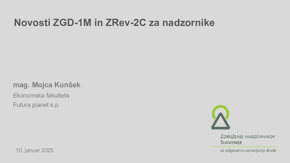 Novosti ZGD-1M in ZRev-2C: ključni poudarki implementacije Direktive o trajnostnem korporativnem poročanju (CSRD) za nadzornike